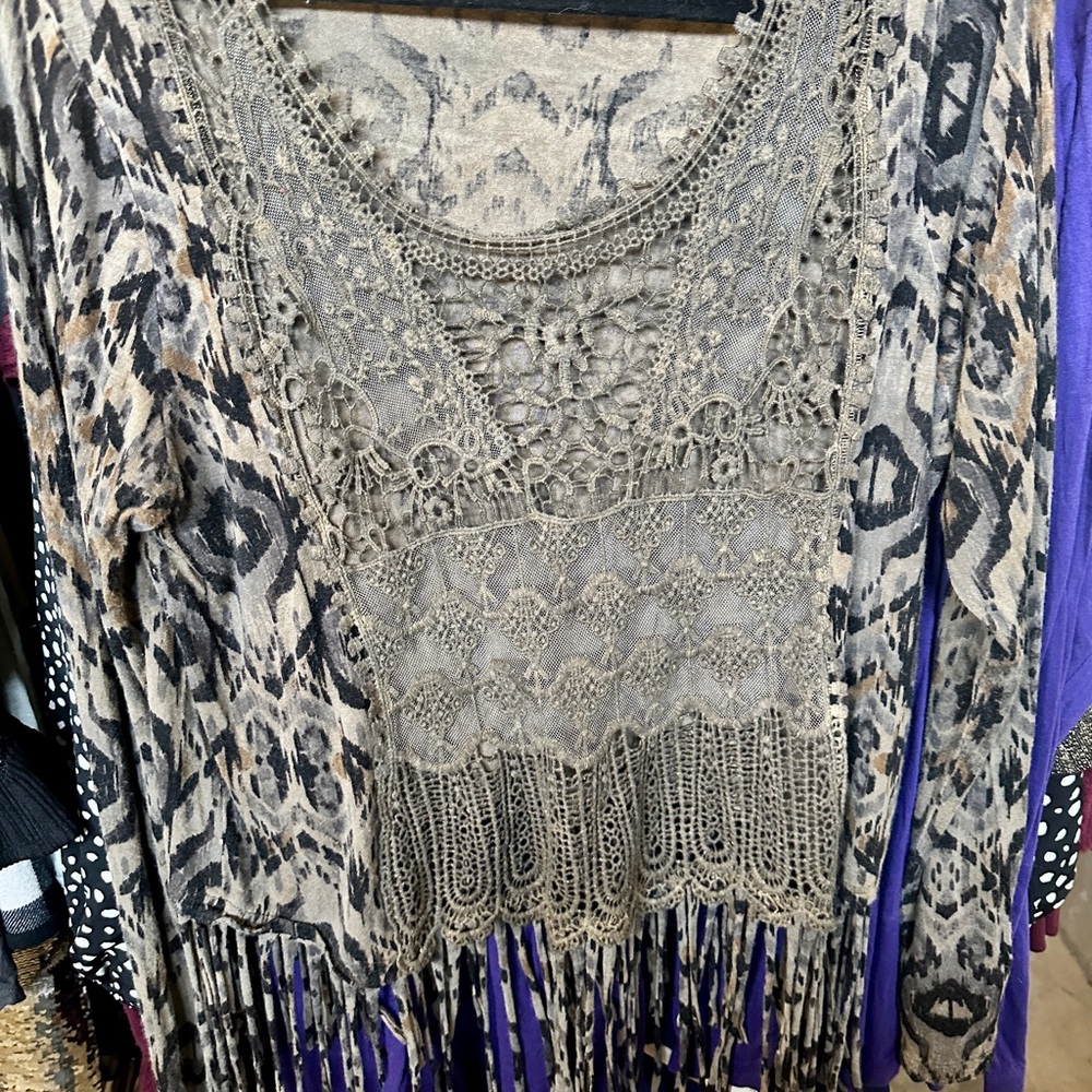 Bohemian Fringe Crochet Top 
06